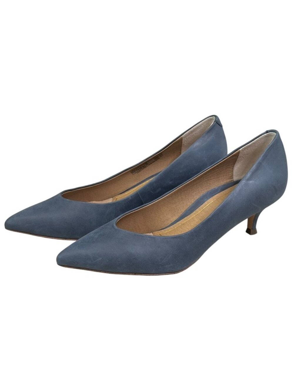 Vionic Josie Navy Suede Leather Kitten Heels Pumps Orthotic Sz 7.5 NWOB